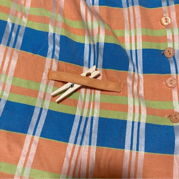 Vintage Sweet Suit Plaid Notched Collar Sleeveless Blazer | Sherbet Colors - Picture 6 of 10